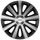 Goodyear Auto Radzierblenden Radkappen Radblenden „Memphis Carbon“, 4er Set, 38.10 cm (15 Zoll), Schwarz/Silber