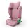 Kinderkraft JUNIOR FIX 2 PRO Kindersitz 100–150 cm, Verstellbare Kopfstütze, H-GUARD, SPS, ISOFIX und Gurtmontage, Atmungsaktiver AIR FLOW Bezug, Einfaches Anschnallen, Rosa