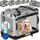 CADOCA® Hundebox XL 82x56x58cm faltbar atmungsaktiv robust Hundetransportbox Transporttasche Haustiertransportbox Hundetragetasche Grau