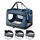 lionto Hundetransportbox faltbar für Reise & Auto, 60x42x44 cm, stabile Transportbox mit Griffen & Decke für Katzen & Hunde bis 12 kg, Hundebox aus Stoff für klein & groß, dunkelblau (Namensaufdruck)