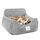 CALIYO Hundeautositz mit Stabiler Basis & Sicherheitsgurt | Hundesitz Auto für Kleine bis 10 kg | Memory Foam-Sitzauflage | Wasserdichter, Abwaschbarer Hundekorb mit Aufbewahrungstasche (Schwarz/Weiß)