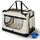 Juskys Hundetransportbox Lassie XL faltbar & tragbar 56x81x58 cm mit Decke, Tasche & Griffen - Faltbare Transportbox für Hunde, Katzen & Haustiere - Oxford Stoff Hundebox Auto Hundetasche - Beige