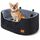 Hunde Autositz für große/mittlere Hunde, Pet Booster Sitz für Autos, SUVs und Lastwagen, Reisehundebett mit Sicherheitsgurt, Dickem Kissen, rutschfestem Boden, waschbar und tragbar (Schwarz)