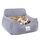 CALIYO Hundeautositz mit Stabiler Basis & Sicherheitsgurt | Hundesitz Auto für Kleine bis 10 kg | Memory Foam-Sitzauflage | Wasserdichter, Abwaschbarer Hundekorb mit Aufbewahrungstasche (Blau/Weiß)