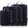 Eono by Amazon - Komprimierbaren Packwürfeln zur Organisation Ihres Reisegepäcks, Compression Packing Cube, Packtaschen Set & Gepäck Organizer für Rucksack & Koffer, Schwarz, 4-teilig