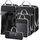 NMNGB 6 Stück Kompression Packwürfel für Koffer Essential Tasche mit Mesh Erweiterbar Reise Organizer Reißverschluss Multifunktions Organizer Schwarz