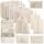 Chijoo 12 teiliges Koffer Organizer Set (Beige) – Packing Cubes Set, Packwürfel, Reise Gadget