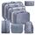 MURISE 8 Teilige Packing Cubes, Kleidertaschen, Koffer Organizer für Urlaub und Reisen, Packwürfel Set Reise Würfel, Ordnungssystem für Koffer - Weltraum grau