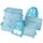 Vicloon Koffer Organizer, 8-in-1-Set Gepäck Organizer, wasserdichte Reise Kleidertaschen umfassen 2 Schuhbeutel, 3 Packwürfel und 3 Aufbewahrungsbeutel, für Kleidung Schuhe Kosmetik - Koreanisch Blau