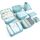 BillyBath Koffer Organizer set, Packing Cubes Kleidertaschen Schuhbeutel Reiseorganizer Packwürfel Kosmetik Travel Organizer Packtaschen für Koffer (8 teilig, Blaugrün)