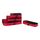 Amazon Essentials 4-teiliges Packwürfel-Reisezubehörset, Gepäckorganizer mit doppeltem Reißverschluss, Netzoberseite, Polyester, klein/mittel/groß/schmal, rot (früher Amazon Basics)