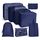 OSDUE Koffer Organizer Set 8-teilig, Packing Cubes, Wasserdichte Reise Kleidertaschen, Packtaschen für koffer, Verpackungswürfel mit Kosmetiktasche, Schuhbeutel, USB Kabel Tasche (Marineblau)
