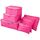 Vicloon Gepäck Organizer Würfel, Reise Verpackung Würfel Taschen, 6 Stück Multi Use Kosmetik Fall Unterwäsche Kleidung Schuhe Organizer Aufbewahrungsbeutel Set (Rose rot)