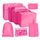 OSDUE Koffer Organizer Set 8-teilig, Packing Cubes, Wasserdichte Reise Kleidertaschen, Packtaschen für koffer, Verpackungswürfel mit Kosmetiktasche, Schuhbeutel, USB Kabel Tasche (Rose Rot)