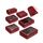 ECOHUB Packwürfel für Koffer, 7 Stück, Reise-Organizer, Verpackungstaschen, recyceltes PET, umweltfreundlich, Reisezubehör, Schuhtaschen für Reisen, Aufbewahrungstasche, Taschen, Reisetasche (rot)