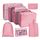 OSDUE Koffer Organizer Set 8-teilig, Packing Cubes, Wasserdichte Reise Kleidertaschen, Packtaschen für koffer, Verpackungswürfel mit Kosmetiktasche, Schuhbeutel, USB Kabel Tasche (Rosa)