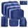 MURISE 8 Teilige Packing Cubes, Kleidertaschen, Koffer Organizer für Urlaub und Reisen, Packwürfel Set Reise Würfel, Ordnungssystem für Koffer - Dunkelblau