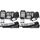 8 Teilige Compression Packing Cubes, Koffer Organizer Kompression PackwüRfel Packtaschen FüR Backpack Rucksack Reisen Organizer Schwarz (Packung mit 2)