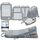 8 Teilige Compression Packing Cubes, Koffer Organizer Kompression PackwüRfel Packtaschen FüR Backpack Rucksack Reisen Organizer Grau