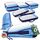 Packtaschen Kompression für Koffer und Rucksack [7-teilig] - mehr Platz im Koffer oder Backpack durch Kompression – Packwürfel Kompression (blau)
