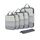 ECOHUB 6 Teilige Koffer Organizer Kompression Set, Netzgewebe Ultraleichte Packtaschen für Rucksack, Recycelt Packwürfel Kompression für Handgepäck, Packing Cubes Reise, Patent Angemeldet(Grau)