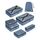 ECOHUB 7 Teilig Koffer Organizer Set, Packing Cubes mit Reißverschluss, Recyceltes PET Packwürfel Set, Packtaschen für Koffer, Organizer Koffer für Urlaub und Reisen, Reise Organizer Set (Blau)
