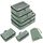ECOHUB 7 Teilig Koffer Organizer Set, Packing Cubes mit Reißverschluss, Recyceltes PET Packwürfel Set, Packtaschen für Koffer, OrganizerKoffer für Urlaub und Reisen, Reise OrganizerSet(NeuesGrün)