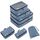 ECOHUB 7 Teilig Koffer Organizer Set, Packing Cubes mit Reißverschluss, Recyceltes PET Packwürfel Set, Packtaschen für Koffer, Organizer Koffer für Urlaub und Reisen, Reise Organizer Set (Blau)