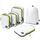 Cipway Kompressions-Packwürfel-Set für Reisen, ultraleichte Verpackungsorganisatoren für Gepäck, Koffer und Rucksack (weiß, 5 Stück)