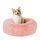 HMTOPE Orthopädisches Hundebett rund Hundekissen Hundesofa Katzenbett Donut Kuscheliges Hundekorb Waschbar, 70 cm Ø, Rosa