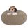 HMTOPE Orthopädisches Hundebett rund Hundekissen Hundesofa Katzenbett Donut Kuscheliges Hundekorb Waschbar, 60 cm Ø, Kamelbraun