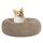 HMTOPE Orthopädisches Hundebett rund Hundekissen Hundesofa Katzenbett Donut Kuscheliges Hundekorb Waschbar, 70 cm Ø, Kamelbraun