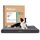 BEDSURE orthopädisches Hundebett Grosse Hunde - 112x81x7.6cm Hundekissen waschbar Hundematte mit abnehmbarem Plüsch-Sherpa-Bezug Hundematratze Rutschfester Unterseite in dunkelgrau für große Hunde