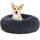 HMTOPE Orthopädisches Hundebett rund Hundekissen Hundesofa Katzenbett Donut Kuscheliges Hundekorb Waschbar, 70 cm Ø, Dunkelgrau