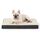 BEDSURE orthopädisches Hundebett kleine Hunde - 76x51x7.6cm Hundekissen flauschig Hundematte waschbar Hundematratze in grau für kleine Hunde