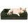 EHEYCIGA Orthopädisches Hundebett Kleine Hunde, 76x51cm, Memory Foam Hundekorb Mittelgroße Hunde, Waschbar Hundesofa Wasserdicht rutschfest, Hundecouch mit Hohem Rand, Dunkel Grün
