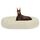 HMTOPE Orthopädisches Hundebett rund Hundekissen Hundesofa Katzenbett Donut Kuscheliges Hundekorb Waschbar, 120 cm Ø, Beige