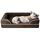 EHEYCIGA Orthopädisches Hundebett Kleine Hunde, 76x51cm, Memory Foam Hundekorb Mittelgroße Hunde, Waschbar Hundesofa Wasserdicht rutschfest, Hundecouch mit Hohem Rand, Braun