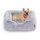 Feandrea Hundebett, mittelgroßes Hundekissen, 71 x 55 x 18 cm, Hundekorb, weiche Polsterung, Hundesofa, erhöhte Ränder, Bezug abnehmbar und waschbar, rutschfest, Ombré-Grau PGW271G01