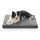 BEDSURE waschbares Hundebett für Grosse Hunde - 104x69x8.5cm Komfort Hundekissen mit Rutschfester Basis und abnehmbarem waschbarem Bezug, Eierkarton-Schaumstoff Hundematte, Grau