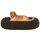 HMTOPE Orthopädisches Hundebett rund Hundekissen Hundesofa Katzenbett Donut Kuscheliges Hundekorb Waschbar, 100 cm Ø, Braun