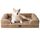 EHEYCIGA Orthopädisches Hundebett Grosse Hunde, 91x68cm, Memory Foam Hundekorb Mittelgroße Hunde, Waschbar Hundesofa Wasserdicht rutschfest, Hundecouch mit Hohem Rand, Kamel
