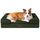 EHEYCIGA Orthopädisches Hundebett Grosse Hunde, 104x69cm, Memory Foam Hundekorb Mittelgroße Hunde, Waschbar Hundesofa Wasserdicht rutschfest, Hundecouch mit Hohem Rand, Dunkel Grün