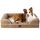 EHEYCIGA Orthopädisches Hundebett Grosse Hunde, 104x69cm, Memory Foam Hundekorb Mittelgroße Hunde, Waschbar Hundesofa Wasserdicht rutschfest, Hundecouch mit Hohem Rand, Kamel