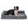 COZY KISS Orthopädisches Hundebett, 19cm Dicke Hundesofa für Mittelgroße Hunde, Abnehmbar und Waschbar Hundecouch, rutschfeste Unterseite, Wasserdichtes Innenfutter (Gris-L-Type, L(107 * 76 * 19CM)
