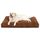 KSIIA Hundebett Grosse Hunde, Waschbar Hundekissen flauschig, Hundematte für große, mittelgroße Hunde, rutschfeste Unterseite, atmungsaktiv, Haustierbett Hundematratze Braun 90x60cm