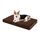 HMTOPE Orthopädisches Hundebett, 9cm Dicke Hundekissen für Mittelgroße Hunde, Abnehmbar und Waschbar Hundematte, rutschfeste Unterseite, Wasserdichtes Innenfutter, 91 cm, Braun