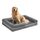 Feandrea Orthopädisches Hundebett, Hundekissen, Hundekorb, weiche Polsterung, Hundesofa, erhöhte Ränder, Bezug abnehmbar und waschbar, 112 x 81 x 18 cm, rutschfeste Unterseite, hellgrau PGW068G02V1