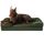 EHEYCIGA Orthopädisches Hundebett Grosse Hunde, 122x89cm, Memory Foam Hundekorb XXL, Waschbar Hundesofa Wasserdicht rutschfest, Hundecouch mit Hohem Rand, Dunkel Grün