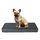 HMTOPE Orthopädisches Hundebett, 8cm Dicke Hundekissen für Kleine Hunde, Abnehmbar und Waschbar Hundematte, rutschfeste Unterseite, Wasserdichtes Innenfutter, 76 cm, Dunkelgrau